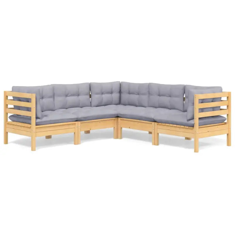 Tuinset van massief grenenhout voor ontspanning en gezelligheid - Tuinsets