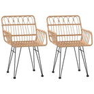 Tuinset van poly rattan met duurzame en eenvoudig schoon te maken afmetingen - Tuinsets