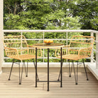 Tuinset van poly rattan met duurzame en eenvoudig schoon te maken afmetingen - Bruin - Tuinsets