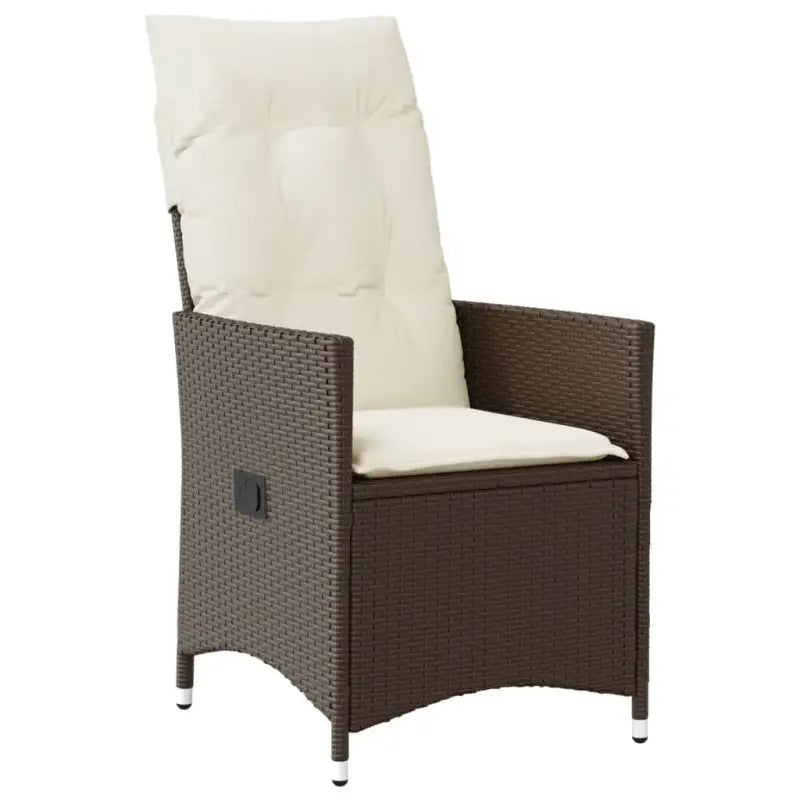 Tuinset van poly rattan met gemakkelijk schoon en gehard glas tafel - Tuinsets