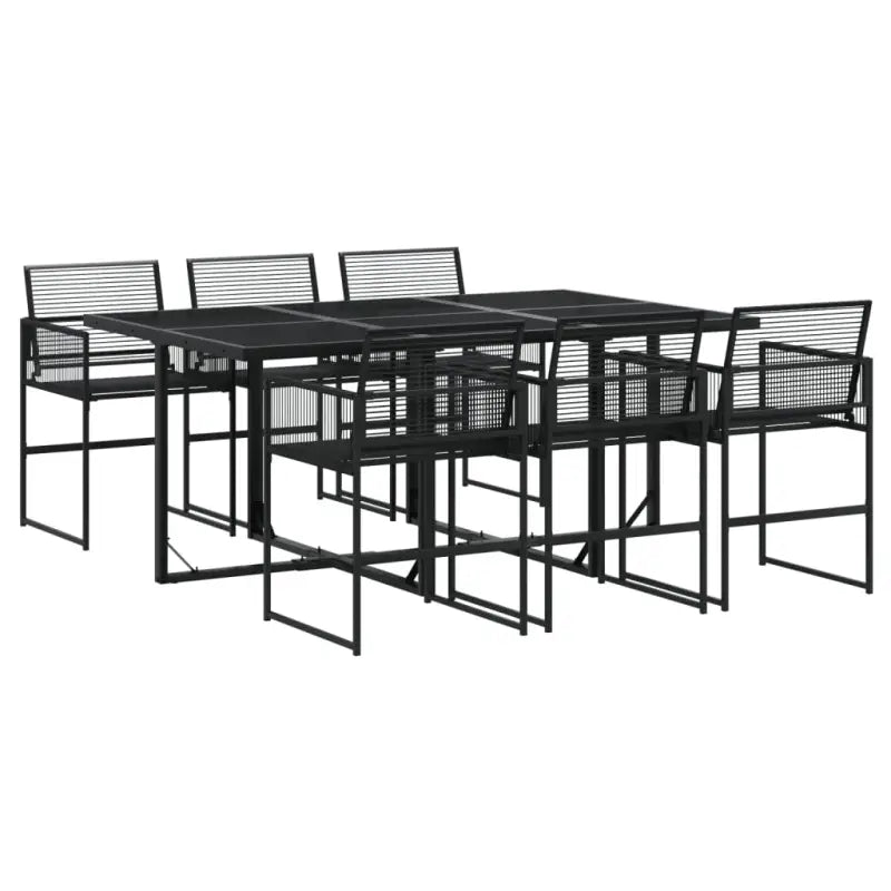 Tuinset van poly rattan met gemakkelijk schoon en gepoedercoat staal - Tuinsets