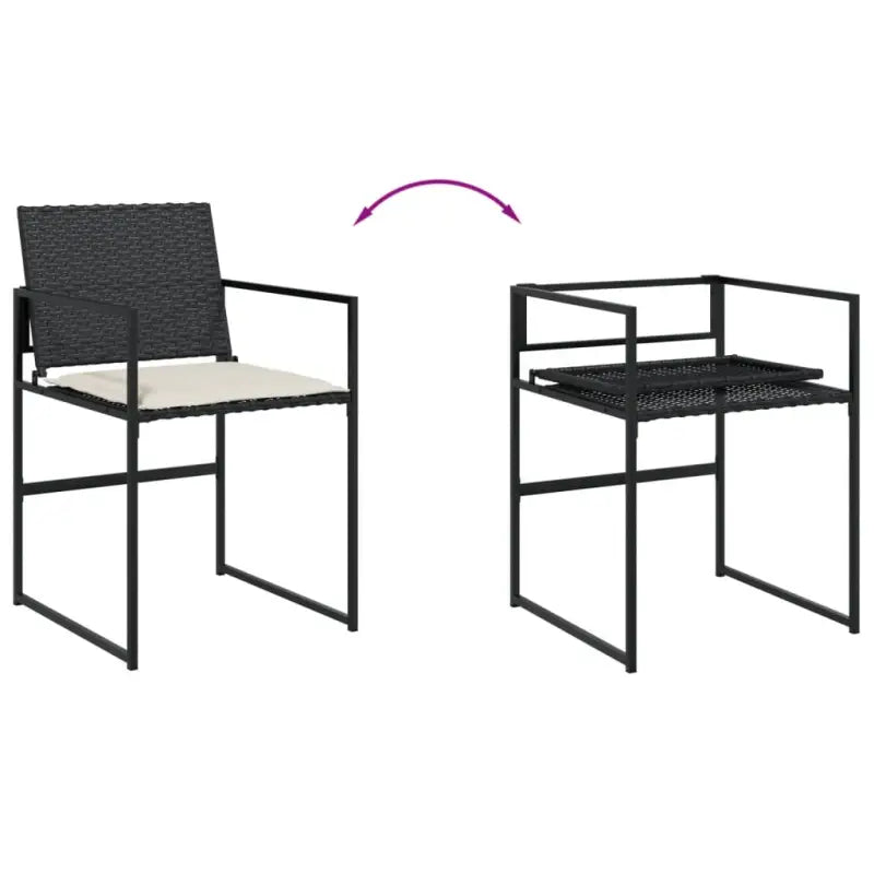 Tuinset van poly rattan met gemakkelijk schoon en wasbare hoes - Tuinsets