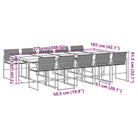 Tuinset van poly rattan met gemakkelijk schoon en wasbare hoes - Tuinsets