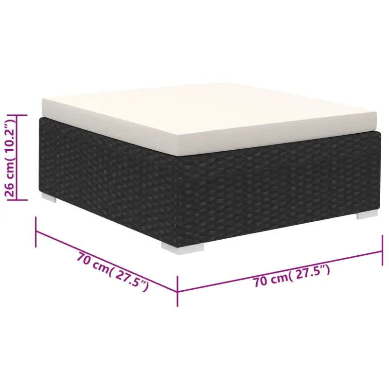 Tuinset voor stijl en comfort het hele jaar door buitengebruik - Zwart - Tuinsets