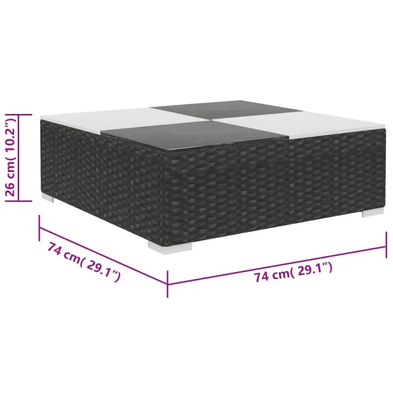 Tuinset voor stijl en comfort het hele jaar door buitengebruik - Zwart - Tuinsets