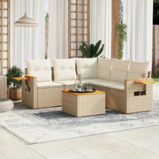 Tuinsets in beige materiaal met gepoedercoat staal en comfortabele afmetingen zitting - Tuinsets