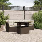 Tuinsets met beige materiaal en gepoedercoat staal afmetingen - Bruin en crème / zonder opbergruimte - Tuinsets