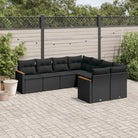 Tuinsets met gemengd beige materiaal en gepoedercoat staal afmetingen - Zwart - Tuinsets