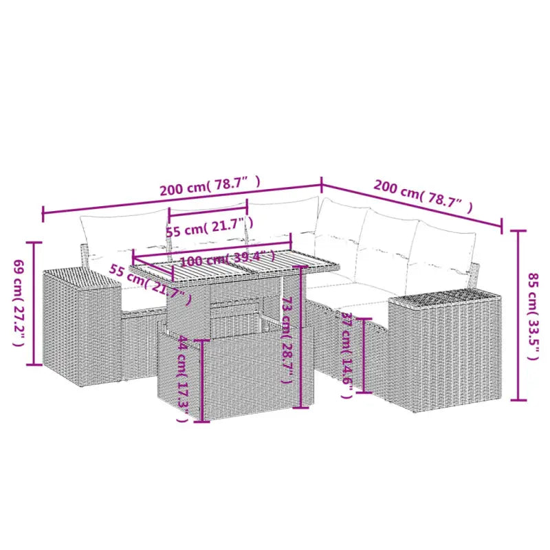 Tuinsets met grijs materiaal en gepoedercoat staal voor buitenplezier - Tuinsets