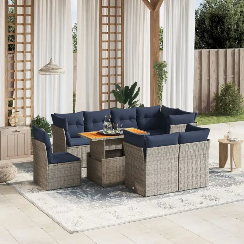 Tuinsets met grijs materiaal en gepoedercoat staal voor buitenplezier - Grijs / zonder opbergruimte - Tuinsets