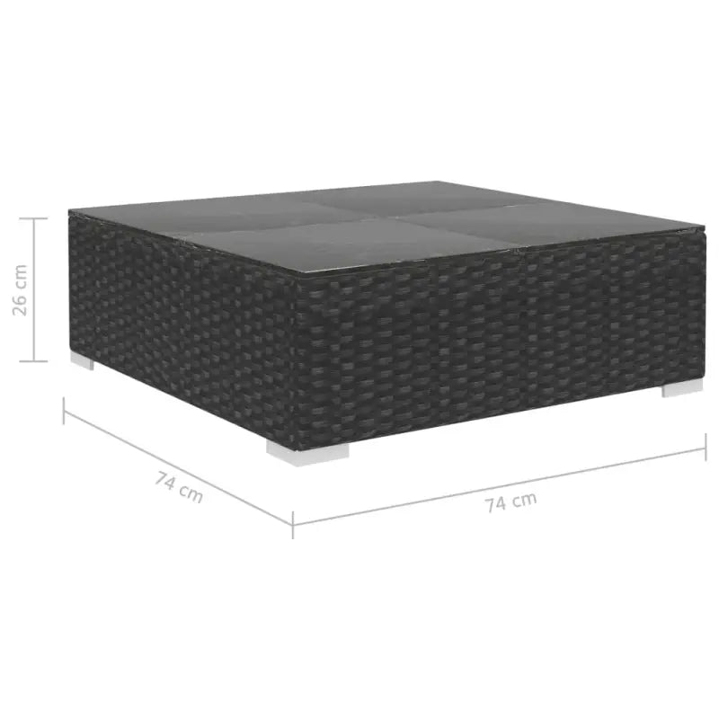 Tuinsets met levering bevat stijlvolle rattan loungeset voor het hele jaar - Zwart en crème - Tuinsets