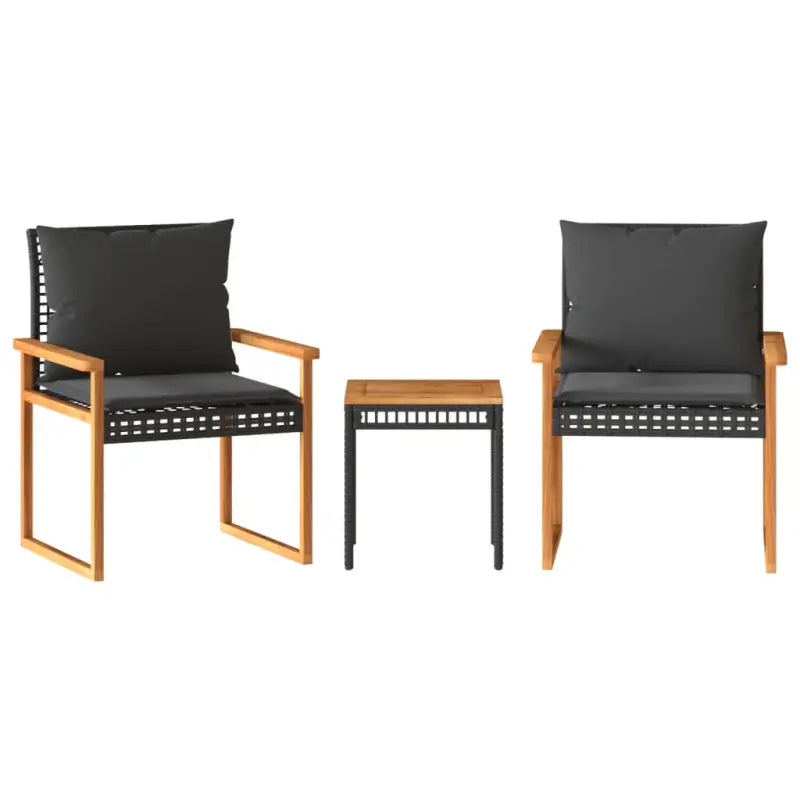 Tuinsets met poly rattan en comfortabele zitervaring in natuurlijke afwerking - Tuinsets