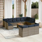 Tuinsets met poly rattan en gepoedercoat staal voor buitenplezier - Grijs - Tuinsets
