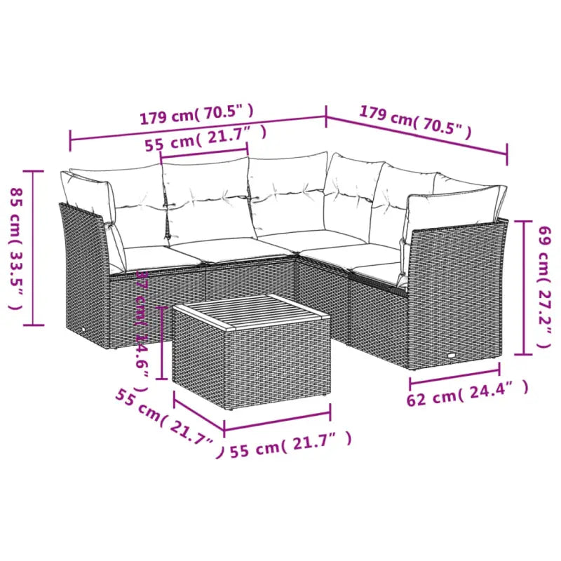 Tuinsets met poly rattan en gepoedercoat staal voor comfortabel buitenplezier - Tuinsets
