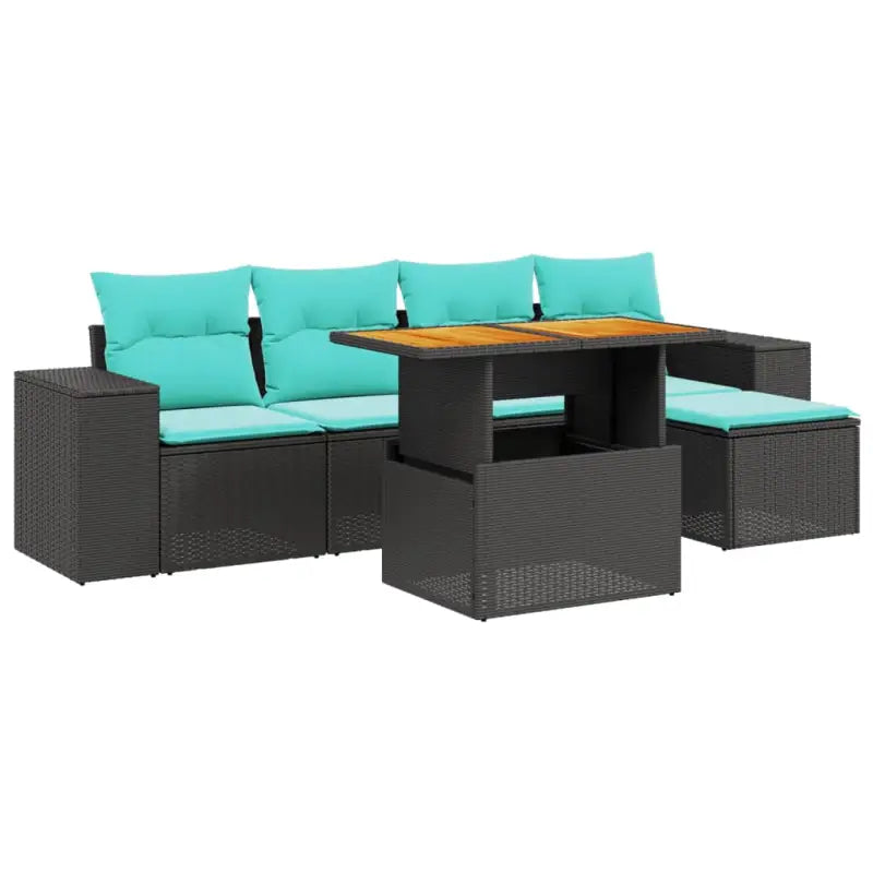 Tuinsets met zwart materiaal en gepoedercoat staal afmetingen - Tuinsets