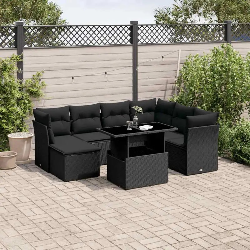 Tuinsets met zwart materiaal en gepoedercoat staal for een stijlvolle buitenruimte - Tuinsets