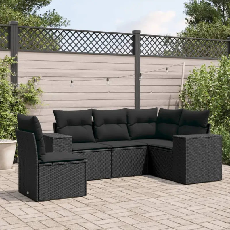Tuinsets met zwart materiaal en gepoedercoat staal voor comfortabel buiten Gebruik - Zwart / Zonder tafel - Tuinsets