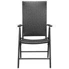 Tuinstoel van PE-rattan met zwart gepoedercoat aluminium afmetingen - Tuinsets