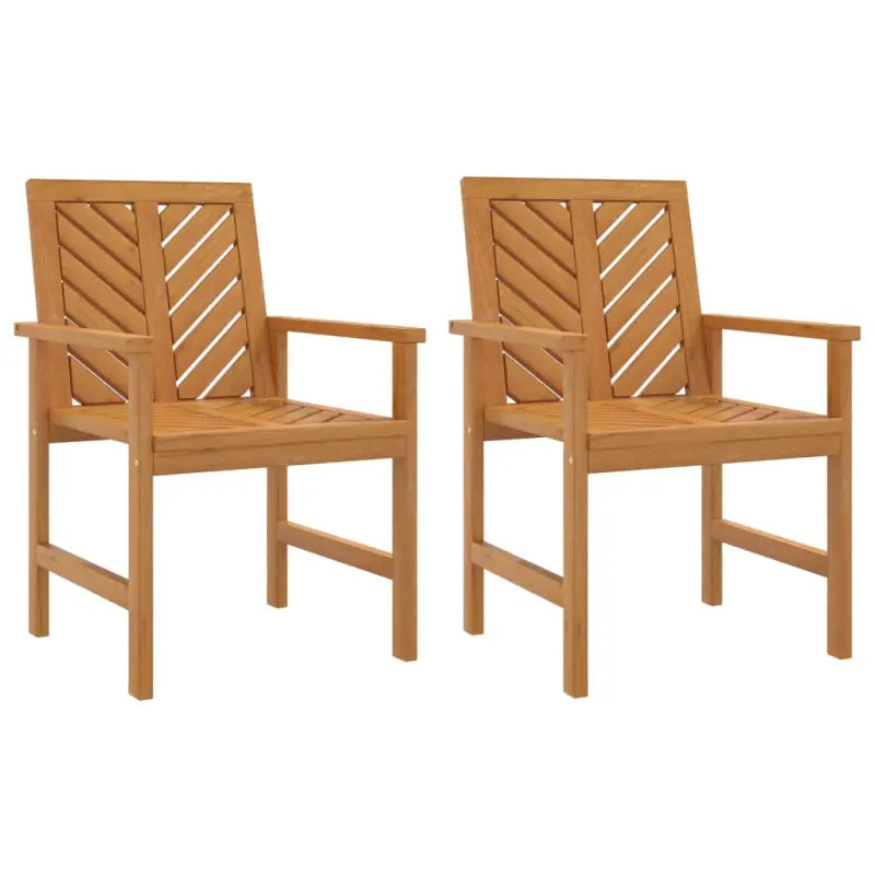 Tuinstoelen met latten in visgraatpatroon van massief acaciahout - Tuinstoelen