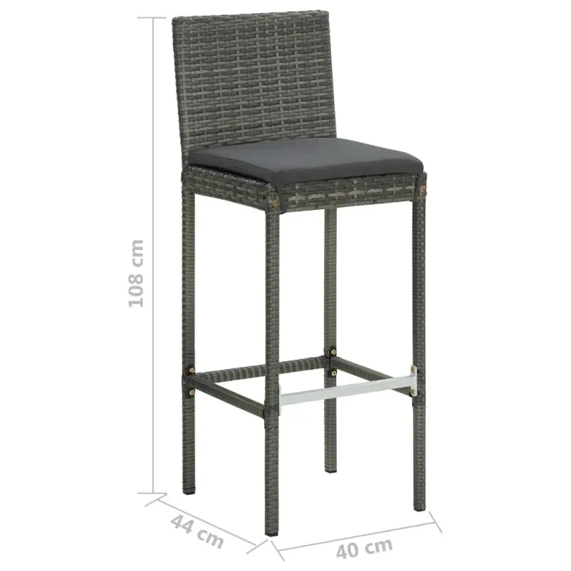 Tuinstoelen met poly rattan en stalen frame voor een moderne buitenruimte - Tuinstoelen