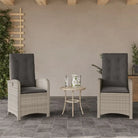 Tuinstoelen met poly rattan voor comfortabele zitervaring en wasbare hoes - Lichtgrijs / 2 - Tuinstoelen