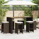 Tuinstoelen met poly rattan voor een comfortabele zitervaring - Bruin / 6 - Tuinstoelen
