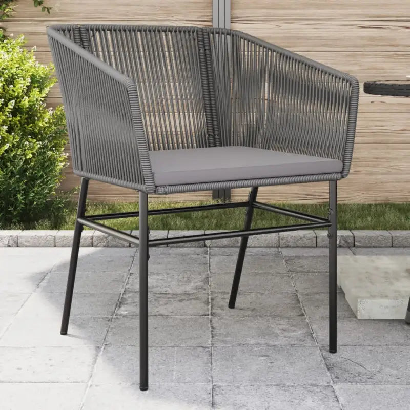 Tuinstoelen met poly rattan voor een comfortabele zitervaring - Grijs / 1 - Tuinstoelen