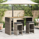 Tuinstoelen met poly rattan voor een comfortabele zitervaring - Grijs / 4 - Tuinstoelen