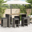 Tuinstoelen met poly rattan voor een comfortabele zitervaring - Grijs / 6 - Tuinstoelen