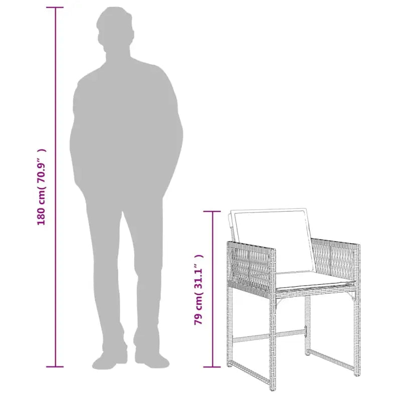 Tuinstoelen met poly rattan voor een comfortabele zitervaring met wasbare hoes - Tuinstoelen
