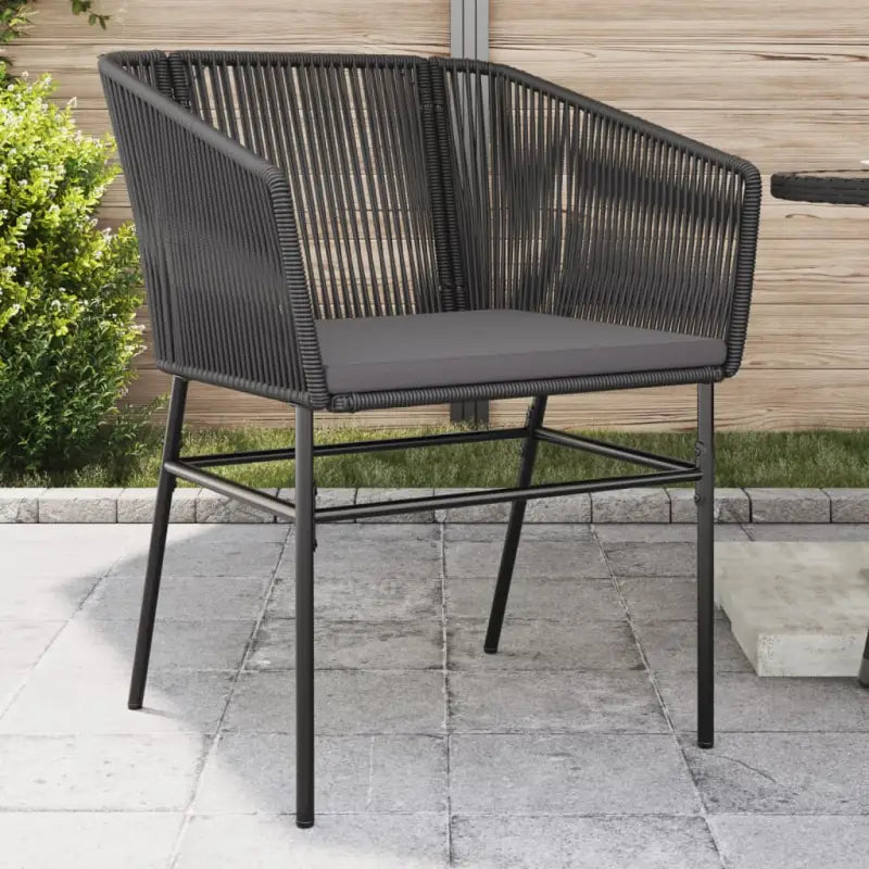 Tuinstoelen met poly rattan voor een comfortabele zitervaring - Zwart / 1 - Tuinstoelen