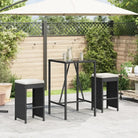 Tuinstoelen met poly rattan voor een comfortabele zitervaring - Zwart / 2 - Tuinstoelen