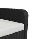 Tuinstoelen met voetenbank van poly rattan met comfortabele afmetingen zitkussen - Tuinstoelen