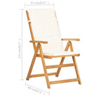 Tuinstoelen set van massief acaciahout met stoffen kussen en levering bevat - Tuinstoelen