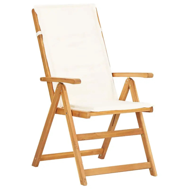 Tuinstoelen set van massief acaciahout met stoffen kussen en levering bevat - Tuinstoelen