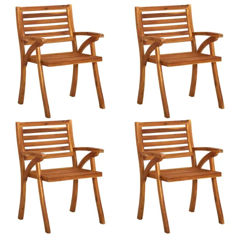Tuinstoelen set van massief acaciahout met touwtjes voor tuin of terras - Tuinstoelen
