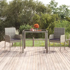 Tuinstoelen Van Duurzaam Poly Rattan Voor Tuin En Terras - Grijs / 2 - Tuinstoelen