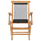Tuinstoelen van fijn geschuurd teakhout met polyester touwontwerp - Tuinstoelen