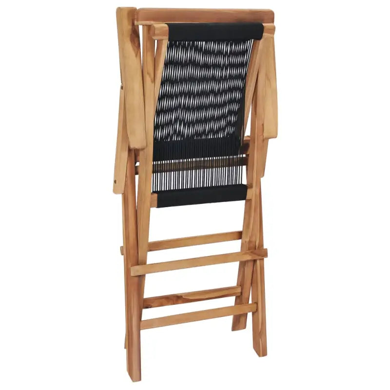 Tuinstoelen van fijn geschuurd teakhout met polyester touwontwerp - Tuinstoelen