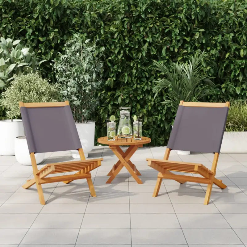 Tuinstoelen van massief acaciahout met gekantelde rugleuning - Tuinstoelen