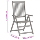 Tuinstoelen van massief acaciahout met greywash afwerking en kussens - Tuinstoelen