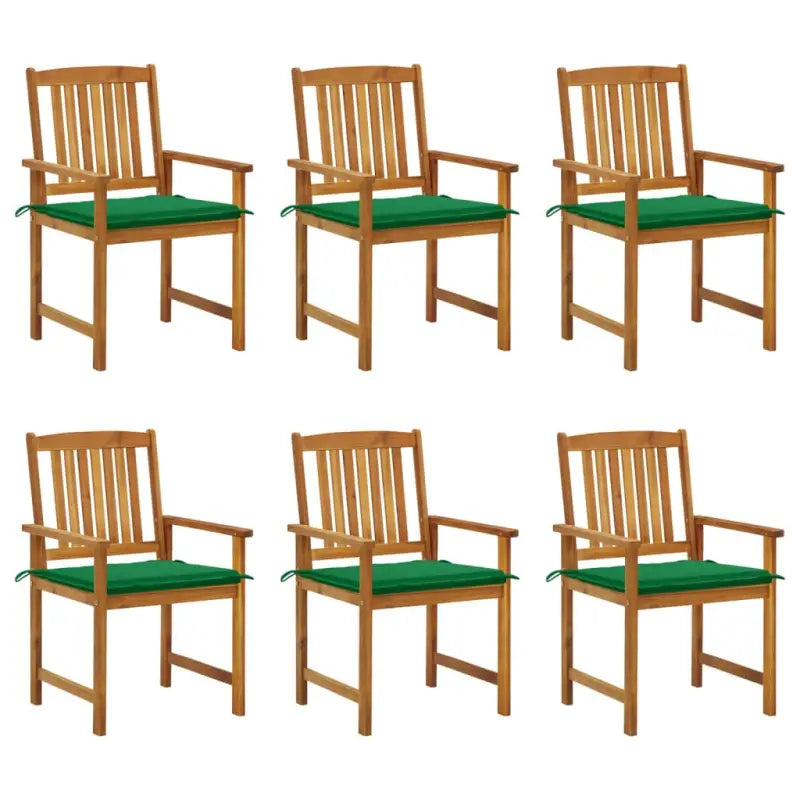 Tuinstoelen van massief acaciahout met rustieke charme - Groen / 6 - Tuinstoelen