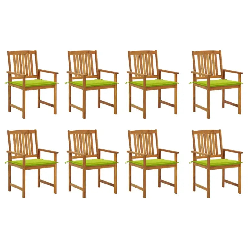 Tuinstoelen van massief acaciahout met rustieke charme - Heldergroen / 8 - Tuinstoelen
