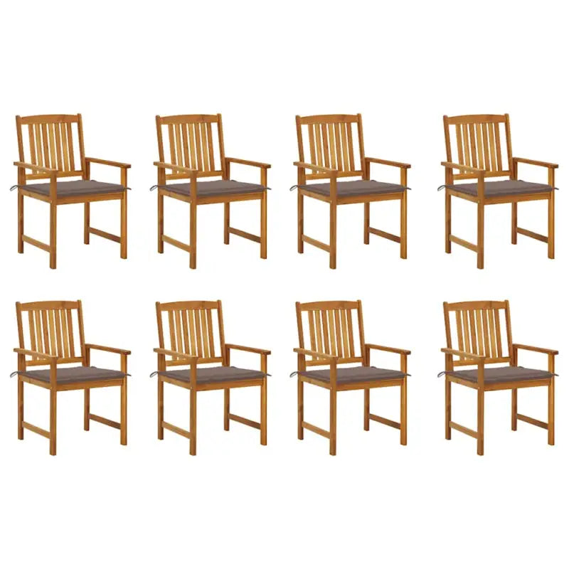 Tuinstoelen van massief acaciahout met rustieke charme - Taupe / 8 - Tuinstoelen