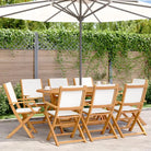 Tuinstoelen van massief acaciahout voor comfort en duurzaamheid - Crème / 8 - Tuinstoelen