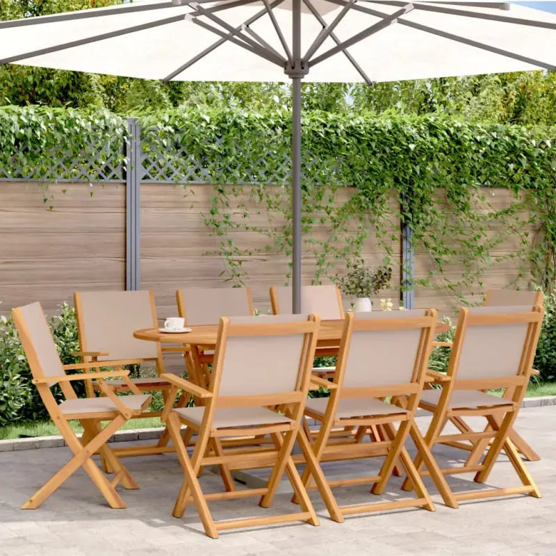 Tuinstoelen van massief acaciahout voor comfort en duurzaamheid - Taupe / 8 - Tuinstoelen