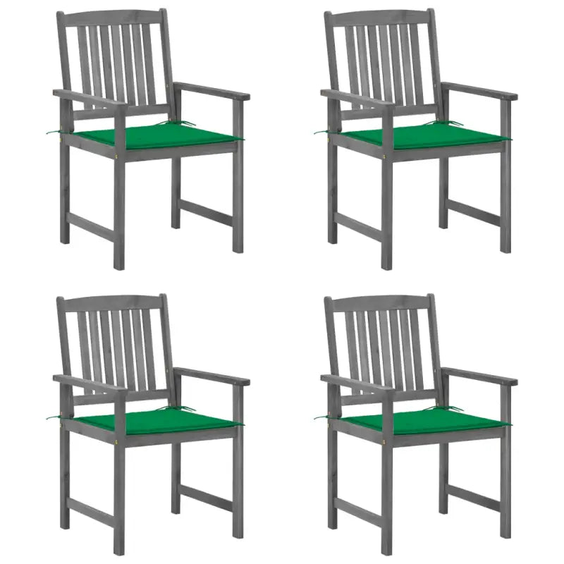 Tuinstoelen van massief acaciahout voor een rustieke buitenruimte - Groen / 4 - Tuinstoelen