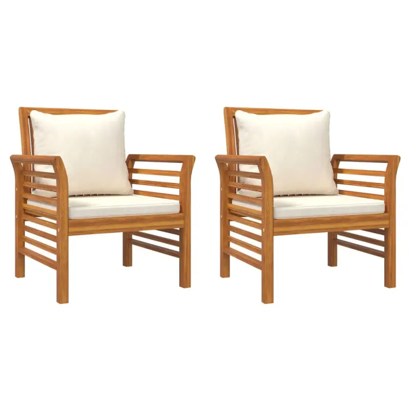 Tuinstoelen van massief acaciahout voor een rustieke uitstraling - Tuinstoelen