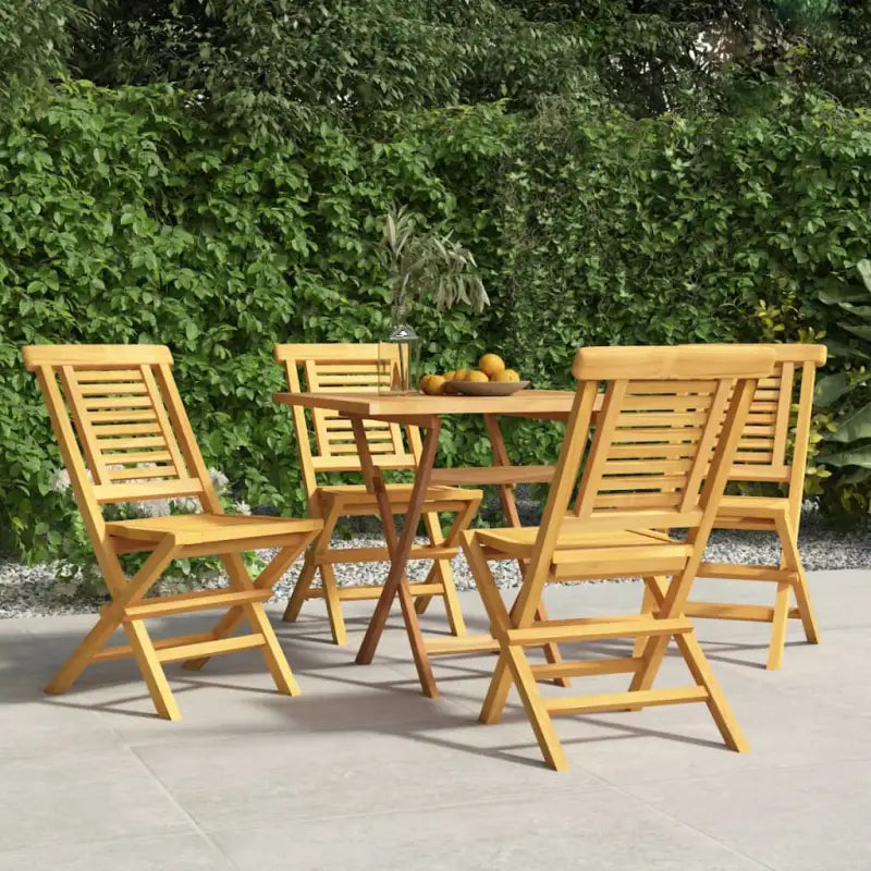 Tuinstoelen van massief teakhout voor een comfortabele ervaring buiten - 4 / Zonder armleuning - Tuinstoelen