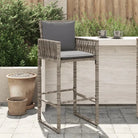 Tuinstoelen van poly rattan voor comfortabel en duurzaam buitenleven - Grijs / 1 / met kussen - Tuinstoelen